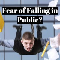 How to overcome the fear of falling in public (basophobia)?